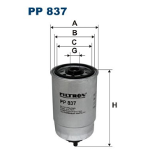  Opel Astra F gázolajszűrő - Filtron (PP837) autóalkatrész