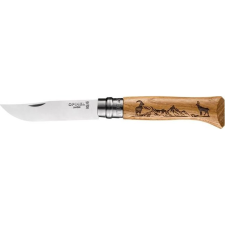 Opinel No.08 Animalia Zerge Tölgyfa Zsebkés (002336) kés és bárd