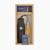  Opinel Tradition Luxe No.08 (S) zsebkés, oliva, bőr tokkal, díszdobozban (0-001004)