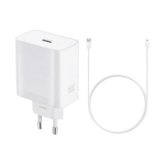 OPPO SUPERVOOC hálózati töltő USB-A aljzat (5V/2A, 80W, gyorstöltő + USB-C kábel) fehér (VCB8JAEH) (VCB8JAEH) mobiltelefon kellék