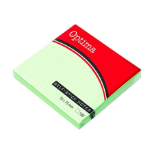 OPTIMA Öntapadós jegyzet OPTIMA 75x75mm pasztell zöld 100 lap jegyzettömb