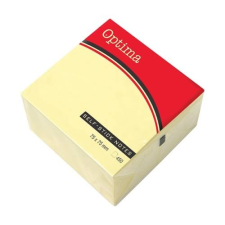 OPTIMA Öntapadós jegyzet OPTIMA 75x75mm sárga 450 lap jegyzettömb