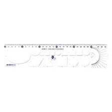 OPTIMA Sablon vonalzó OPTIMA átlátszó 30cm vonalzó