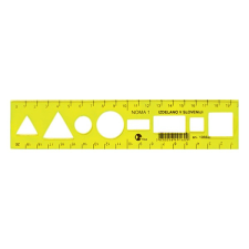 OPTIMA Sablon vonalzó OPTIMA fluor 20cm vonalzó