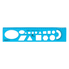 OPTIMA Sablon vonalzó OPTIMA hajlékony kék 30cm vonalzó