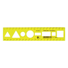 OPTIMA Sablon vonalzó OPTIMA hajlékony sárga 20cm vonalzó