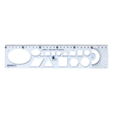 OPTIMA Sablon vonalzó OPTIMA kék 30cm vonalzó