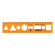 OPTIMA Sablon vonalzó OPTIMA narancssárga 20cm vonalzó