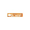 OPTIMA Sablon vonalzó OPTIMA narancssárga 30cm