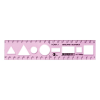 OPTIMA Sablon vonalzó OPTIMA pink 20cm