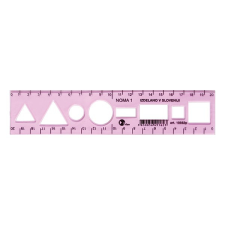 OPTIMA Sablon vonalzó OPTIMA pink 20cm vonalzó