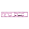 OPTIMA Sablon vonalzó OPTIMA pink 20cm