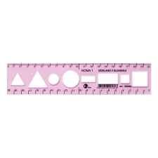 OPTIMA Sablon vonalzó OPTIMA pink 20cm vonalzó