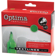 OPTIMA szövegkiemelő zöld lapos test filctoll, marker
