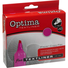 OPTIMA Textliner Szövegkiemelő - Rózsaszín - 10 db filctoll, marker
