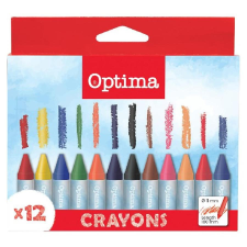 OPTIMA Zsírkréta OPTIMA Max Jumbo kerek 12 színű kréta
