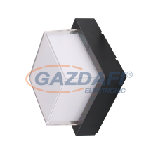 Optonica 7534 LED fali lámpa szögletes fekete 15W 3000K 1500LM AC100-240V IP65 világítás