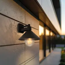 Optonica 7565 Wall Lamp Aluminium IP44 1xЕ27 BLACK BODY kültéri világítás