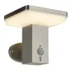 Optonica 9337 napelemes falikar mozgásérzékelős szálcsiszolt alumínium 4.4W 600lm/60lm IP44 3.7V