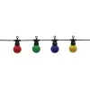 Optonica Kültéri Fényfüzér 20db G45 színes izzóval 6W 13m IP65 5095