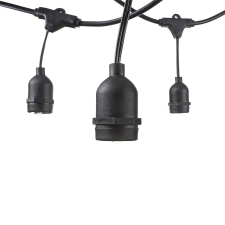 Optonica Kültéri Sorolható Fényfüzér 10db E27 függesztett foglalat fekete 6m IP65 5054 kültéri világítás
