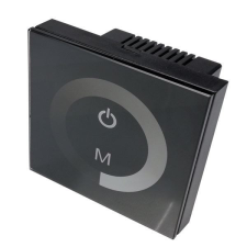 Optonica LED dimmer fali fekete üvegpanel RGB szalaghoz érintő vezérléssel (AC6318) világítási kellék