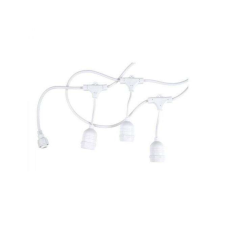Optonica Led fényfüzér , kültéri , 10 db x E27 , 6 m , fehér , IP65 kültéri izzósor