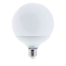 Optonica LED gömb, E27, G125, 15W, meleg fehér fény izzó