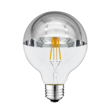 Optonica LED gömb(G95), E27, 7W, ezüstözött üvegbúra, 2700K, 800LM, 230V izzó