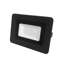 Optonica LED reflektor 30W, SMD fekete, 100°, IP65 fehér fény, 15cm kábellel kültéri világítás