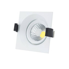 Optonica LED spotlámpa, 8W, COB, négyszögletes, billenthető, meleg fehér fény világítás