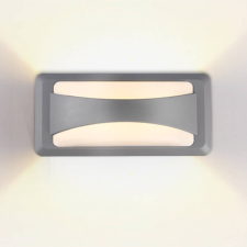 Optonica Szürke LED fali lámpa, 12W, 230V,410Lm, IP65, 3000K világítás