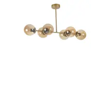 Opviq Chandelier Amber Gold Black 8797-6 világítás