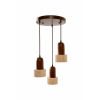 Opviq Chandelier Beige Walnut Loer C - Walnut