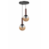 Opviq Chandelier Honey Walnut Black 9070-2