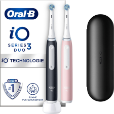 Oral-B iO Series 3N Duo Elektromos fogkefe (2db) - Fekete/Rózsaszín elektromos fogkefe