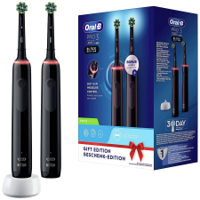 Oral-B Pro 3 3900 Black Edition Elektromos fogkefe (2db) - Fekete (4210201374633) elektromos fogkefe