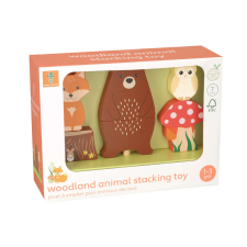Orange Tree Toys Erdei állatokkal egymásra rakható fajáték, Narancsfa játékok fajáték