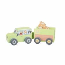 Orange Tree Toys Fa teherautó haszonállatok, Narancsfa játékok szállítására autópálya és játékautó