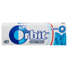 Orbit Orbit Sweetmint mentaízű cukormentes rágógumi édesítőszerrel 14 g csokoládé és édesség