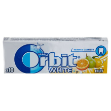 Orbit Orbit White gyümölcsízű cukormentes rágógumi édesítőszerrel 14 g csokoládé és édesség