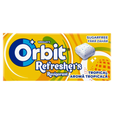 Orbit Refreshers Tropical gyümölcsízű cukormentes rágógumi édesítőszerrel 17,9 g csokoládé és édesség