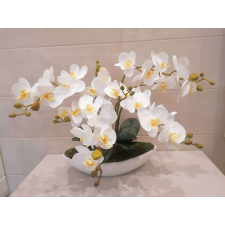  Orchidea Művirág 4 szálas kaspóban #fehér dekoráció
