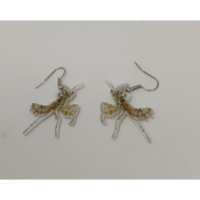  Orchidea sáska mintás akasztós fülbevaló - 1pár fülbevaló