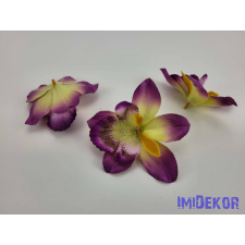  Orchidea selyemvirág fej 10 cm - Lilás dekoráció