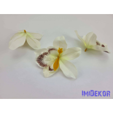  Orchidea selyemvirág fej 10 cm - Törtfehér dekoráció
