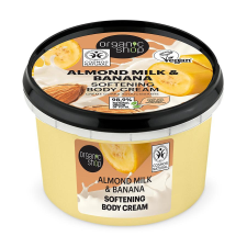Organic Shop puhító testápoló krém mandulatejjel és banánnal, 250 ml testápoló