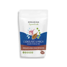 Organiqa BIO Csokoládé-maca Vegán fehérje mix 400g vitamin és táplálékkiegészítő