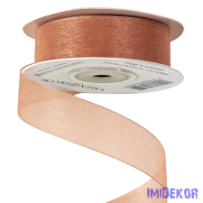  Organza szalag 20mm x 20m - Púder Bézs dekorációs kellék