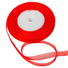  Organza szalag 26 piros 1cmx45.5cm dekorációs kellék